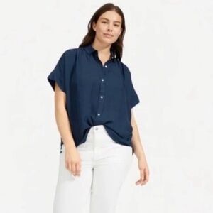 Everlane Deep Blue Button-Down Shirt